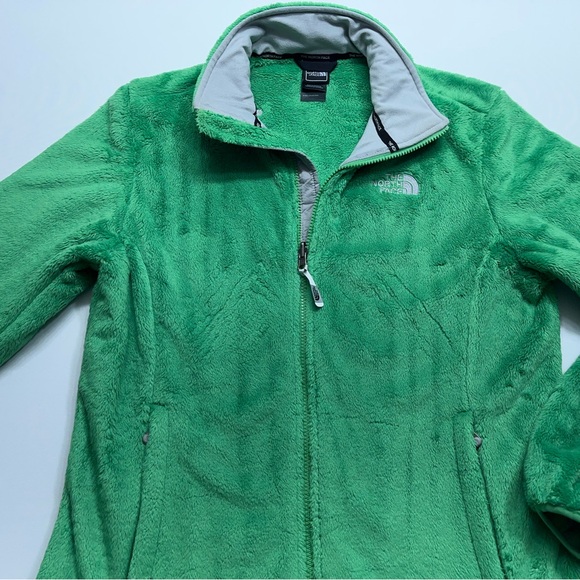 The North Face Osito Fleece Jacket Womens Large Green Full Zip High Pile - Picture 3 of 16
